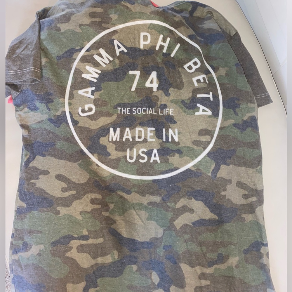 Gamma phi beta camouflage shirt